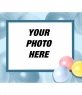 Birthday card with balloons, where you can put your picture and send it by email or