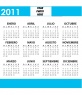 Calendar for 2011 in Castilian. Large numbers, for greater visibility. You can add a small image. Customize this calendar white and blue.