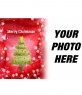 Welcomes the holidays with this picture frame red background which shows a Christmas