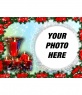 Christmas card where you put a picture in a round frame surrounded by shiny beads