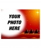 Christmas card in which your photo will appear in a circular frame with gradient