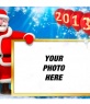 2013 Christmas card to compliment where Santa Claus holds under a golden mirror to