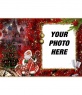 Christmas card in which to insert your picture in a golden frame