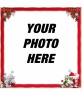 Photo frame for Christmas, red border