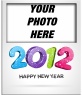 Put your photo card and congratulate the new year 2012, with numbers in color