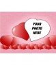 Greeting card for lovers. Card personalized with your picture very red