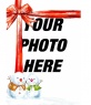 Photo montage in which your photograph appears with a nice red ribbon together with