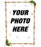 Discrete framework for a photograph, it consists of red stripes with green stripes,