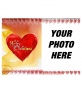 Photo frame Christmas card with a heart on which is written Merry Christmas