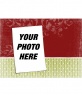 Editable Christmas card. Your photo appears vertically out of position on a