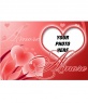Postcard shaped heart for your