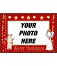 Christmas picture frame with angels and stars