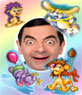 Picture Frame: party animals, lion, hippo, rabbit