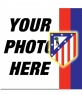 Put the shield and the colors of Atletico de Madrid with your