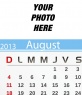 August 2013 Calendar personalized with your photo