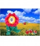 Costume / photomontage of flower plant background where you can put a photo