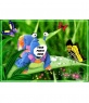 Children in costume Photomontage spiral with butterflies