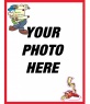 Postcard to do with your birthday photo, red border