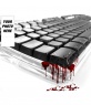 Twitter background of a keyboard with blood