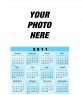 calendar year 2011 in English and blue background