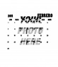 Photomontage allows you to add a photo to the bottom of the page of a calendar month February 2011, whose days, with a white square each, are ordered from Monday to Sunday.