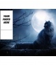Custom twitter backgrounds with a black cat and a moon night