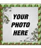 Christmas photo frame with green border