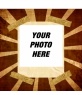Photomontage. Your photo appears in a picture frame polaroid style stuck with zeal