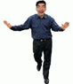 Animation of a man dancing to put your picture on your face