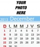 December 2013 Calendar personalized with your photo