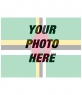 Collage template to paint a face or picture on transparency with the flag of