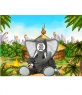 Put a face on this boy disguised as elephant