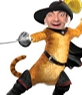 Photomontage to put a face into Puss in Boots from the movie Shrek
