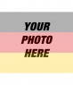 Collage template to paint a face or picture on transparency with the flag of