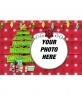 Customizable Christmas card with photo, Christmas tree