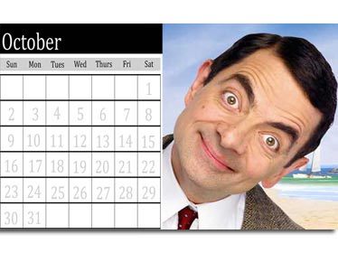 Template to create your free customizable calendar month of October 2011. Upload a photo, you can easily edit from this page to make your own photo calendar sheet in