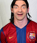 Photomontage of Lionel Messi of FC Barcelona