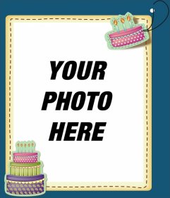 Edit a birthday card by adding a digital picture frame 