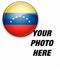Badge of Venezuela flag to put on your photo
