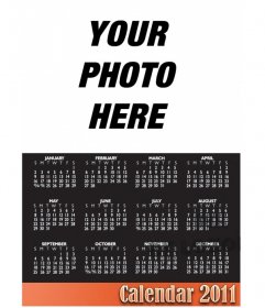 Photomontage to make a yearbook. Prepare and your personalized calendar for 2011 with the image or photograph of your choice.