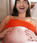 touching the pregnant belly 700