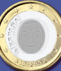 Photomontage where we offer you the chance to mint your own coin, the face you want
