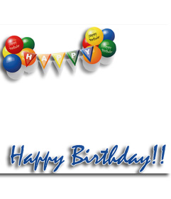 Photo montage for birthday parties or greetings on them