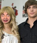 Photomontage to put your face on Ashley Tisdale with Zac Efron, both of High School
