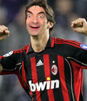 Photomontage of Kaka with black and red shirt Milan to put your face