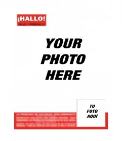 Salt on the cover of the magazine HALLO! Create a funny joke the first page and place, if you want a