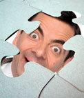 Funny picture frame in which your photograph appears on the missing piece of a puzzle