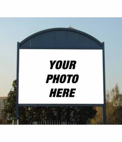 Photomontage of a screen of giant outdoor ads in which you can place an image and