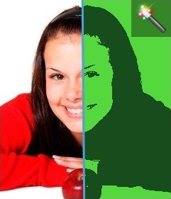 Effect for photos with the Pop Art style of Andy Warhol, in green