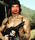 Photomontage in which you will face your choice in the body of a Rambo, shirtless